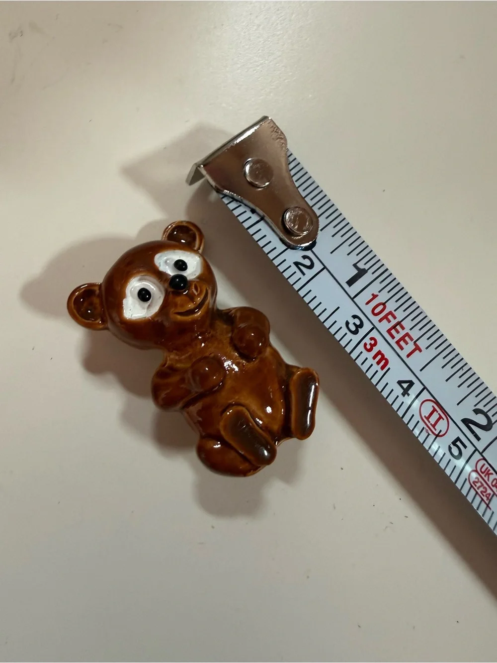Vintage Gerry Brown teddy Bear Metal brooch Cottagecore Girlhoodcore
